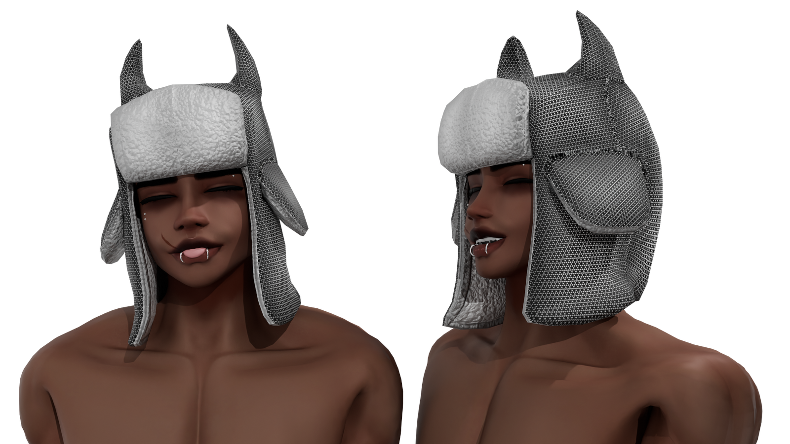 Demon ushanka hat
