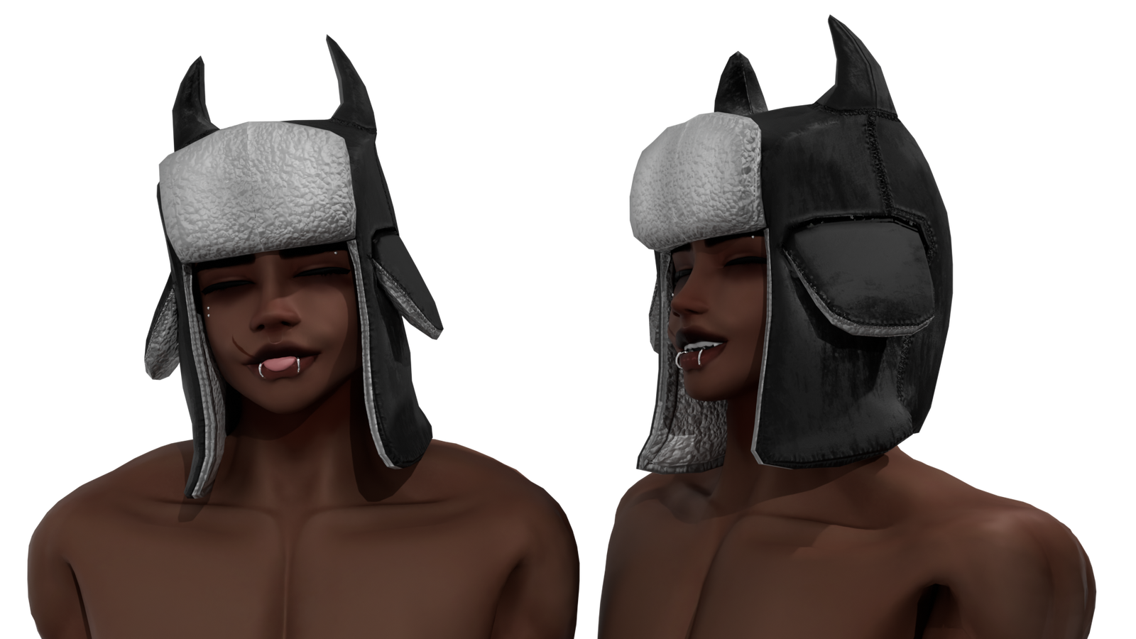 Demon ushanka hat