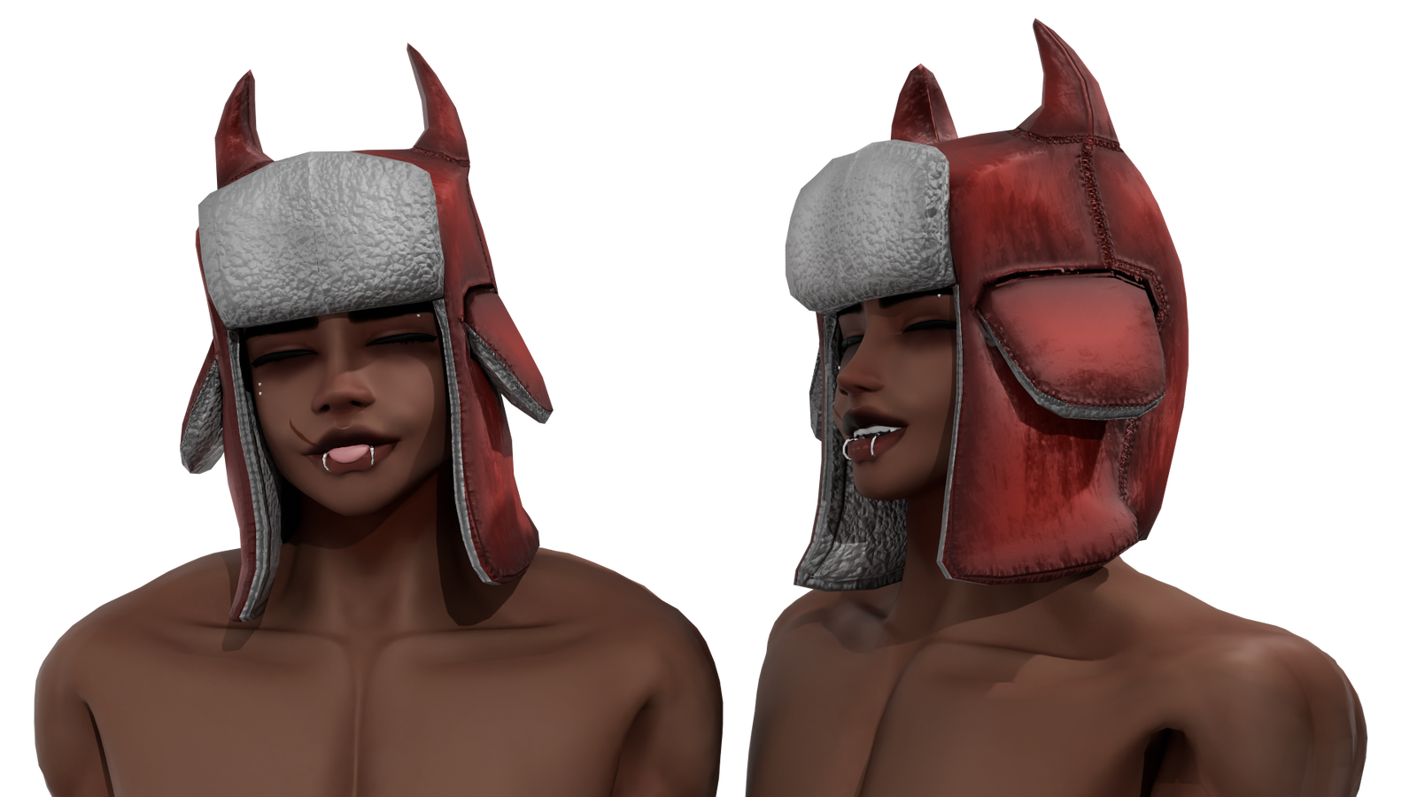 Demon ushanka hat