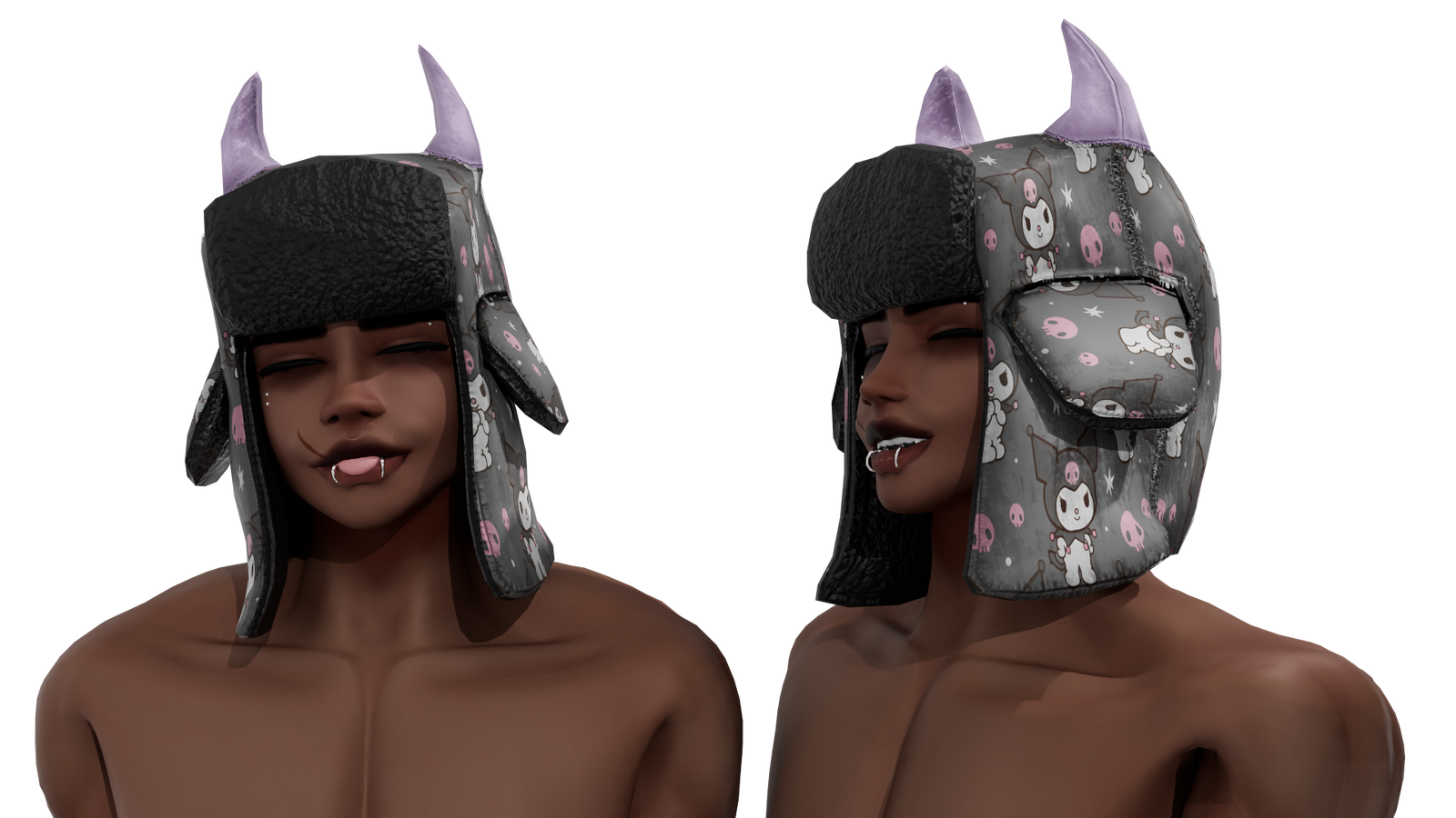 Demon ushanka hat