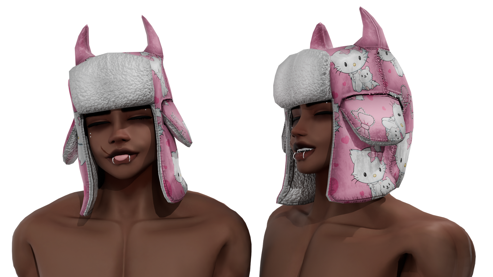 Demon ushanka hat