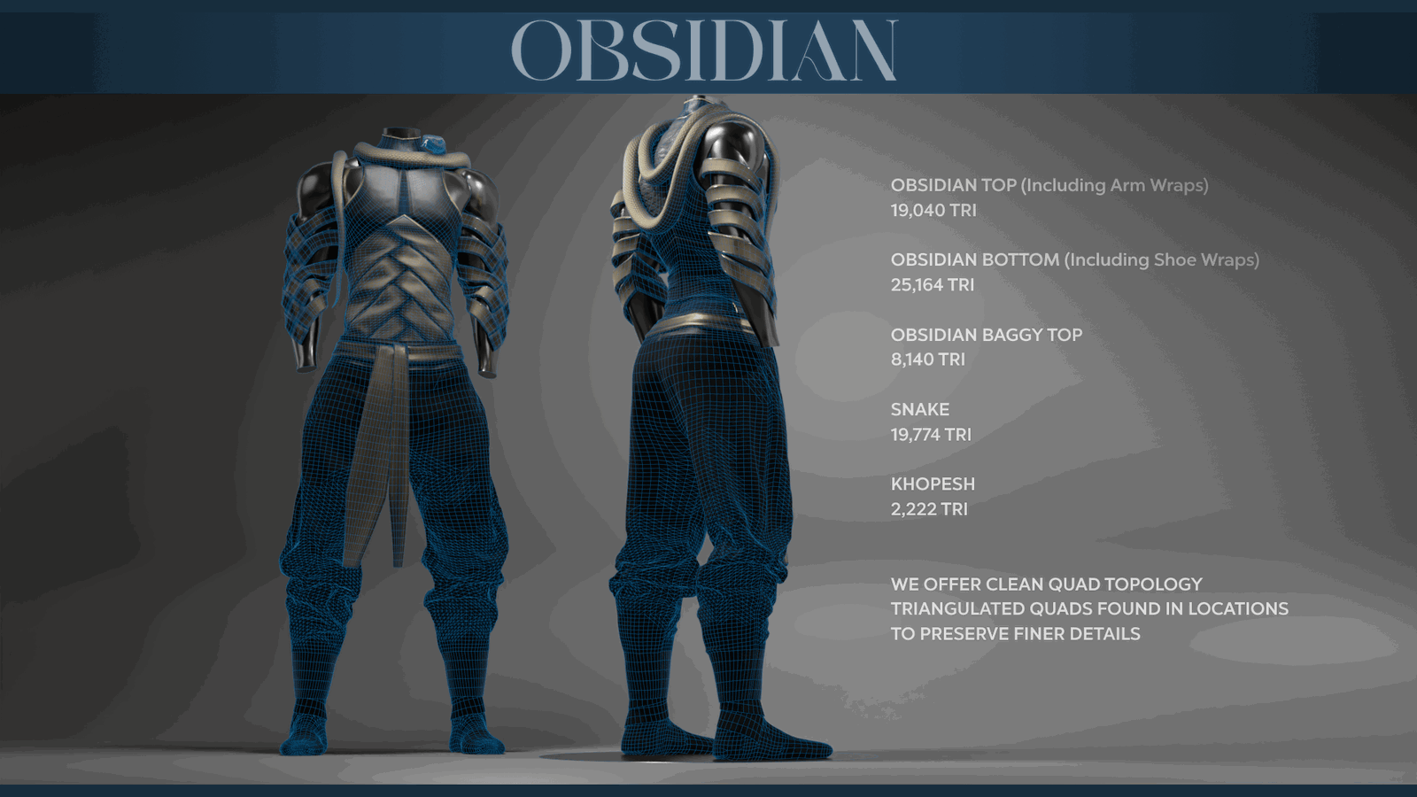 Obsidian Clothing Set