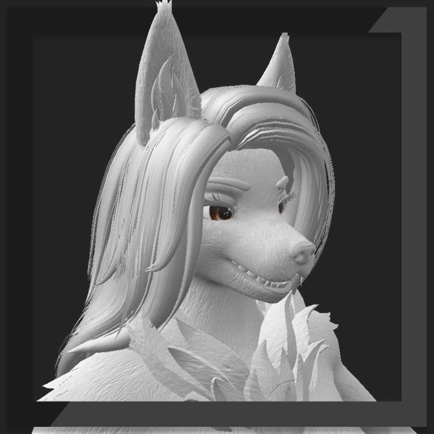 Furbrushed Ghostly Female Canine Normal & Height Maps