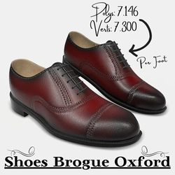 Shoes Brogue Oxford - Dark Red