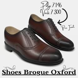 Shoes Brogue Oxford - Brown Red