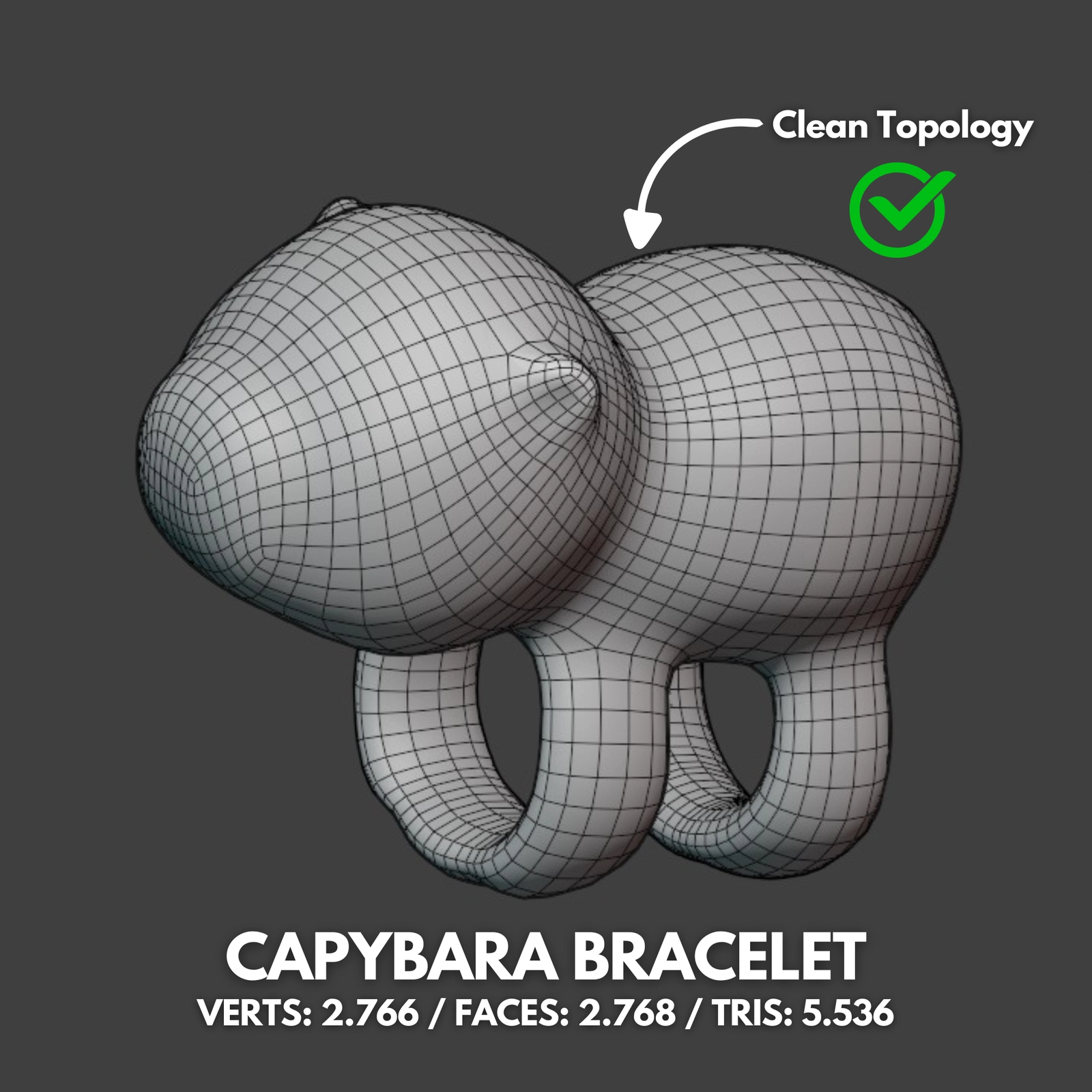 Capybara Plushie Bracelet VRC | WOLVES STUDIO