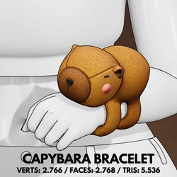 Capybara Plushie Bracelet VRC | WOLVES STUDIO