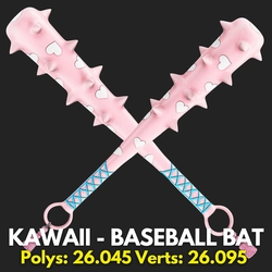 KAWAII - BASEBALL - BAT | COMMERCIAL USE | WOLVES STUDIO