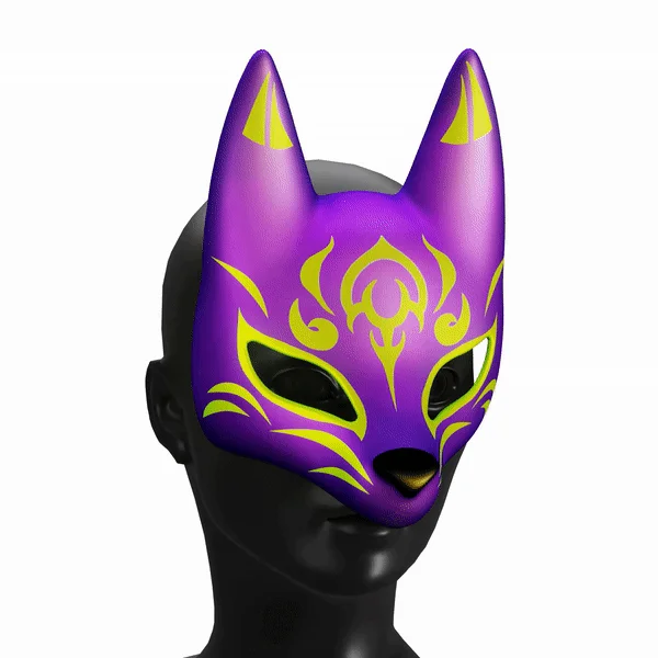 Kitsune Mask Bundle 10 In 1 - Japanese Anime | WOLVES STUDIO