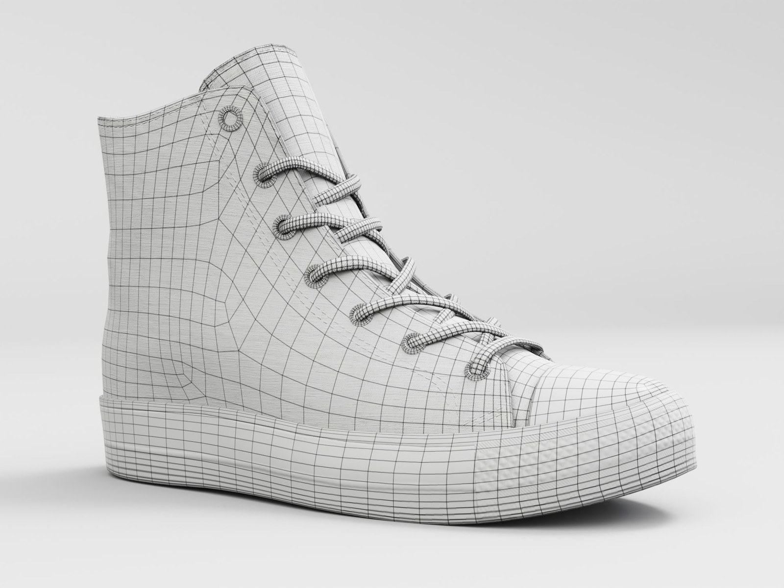 Sneakers - Casual High Top Leather All Black - Unbranded | WOLVES STUDIO
