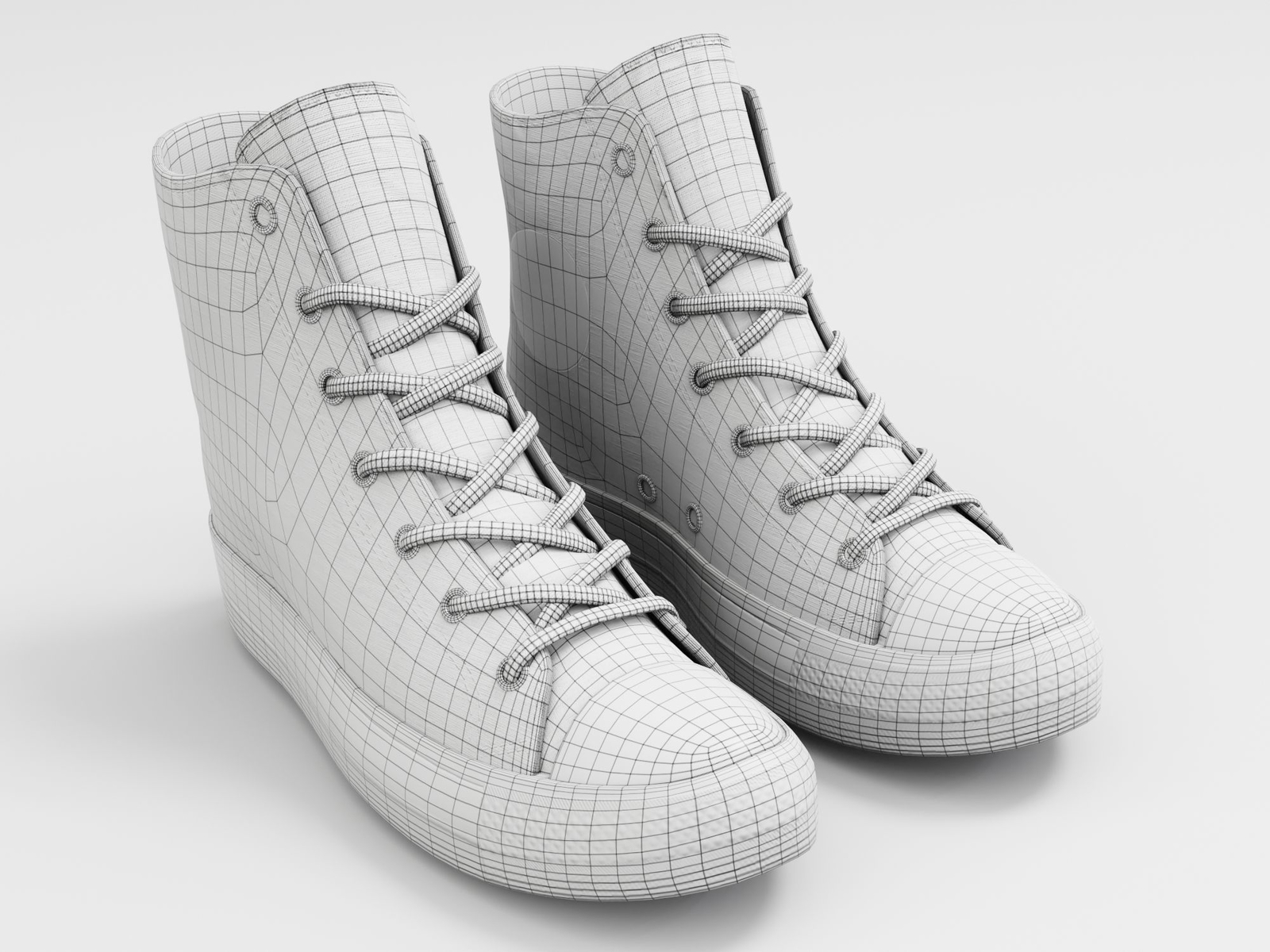 Sneakers - Casual High Top Leather All Black - Unbranded | WOLVES STUDIO