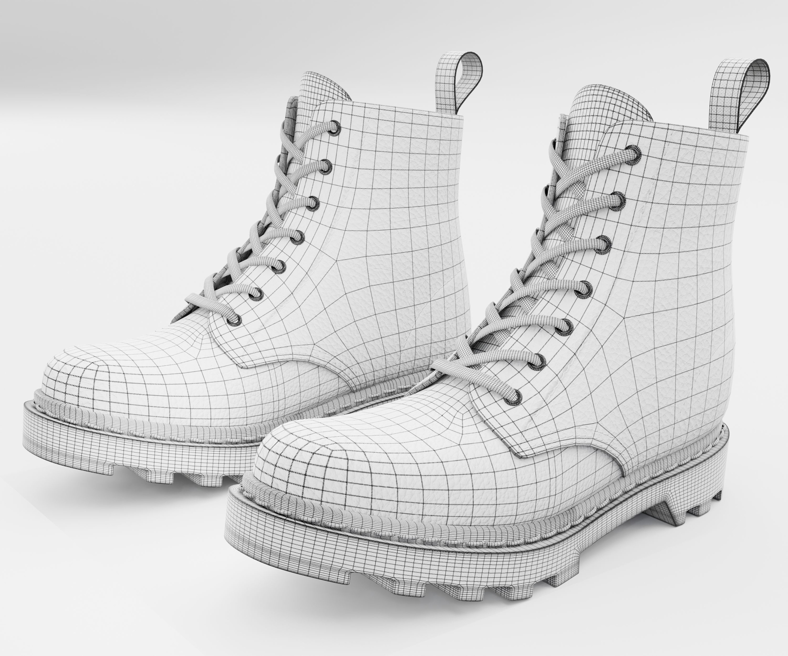 Leather Boot Combat - Military Tactical Black | WOLVES STUDIO
