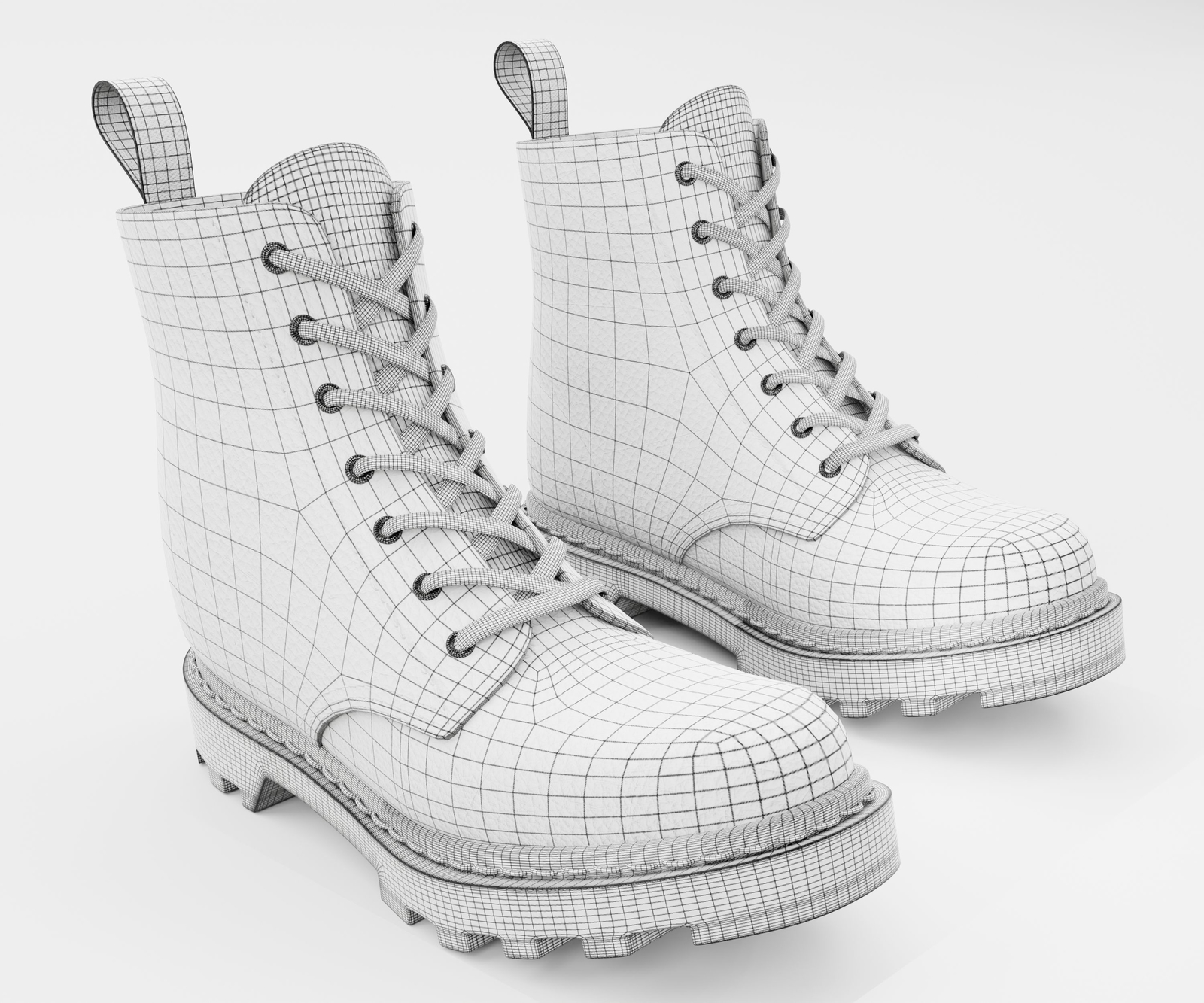 Leather Boot Combat - Military Tactical Black | WOLVES STUDIO