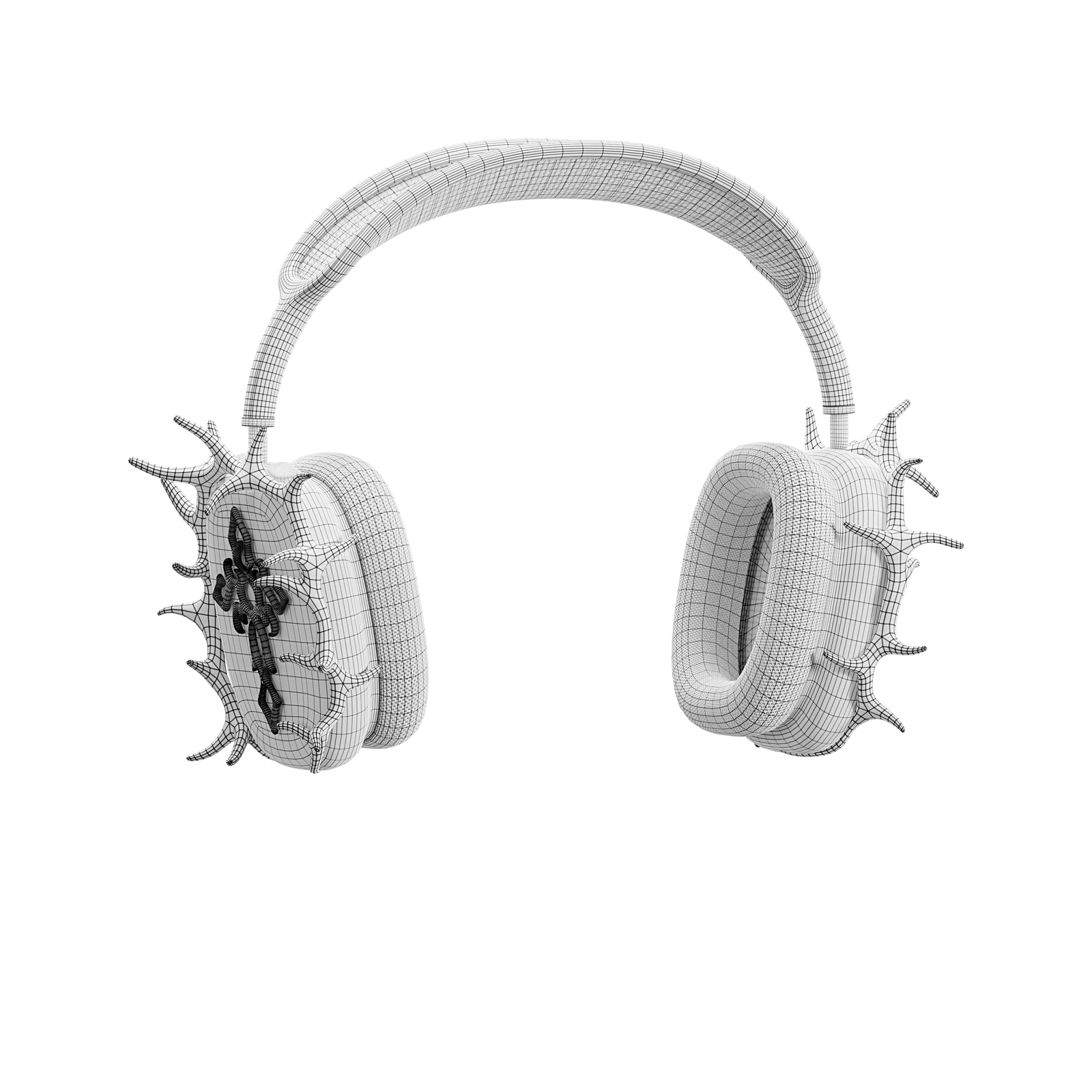 Headphone Cross Thorns - Black Red - Streetwear | WOLVES STUDIO