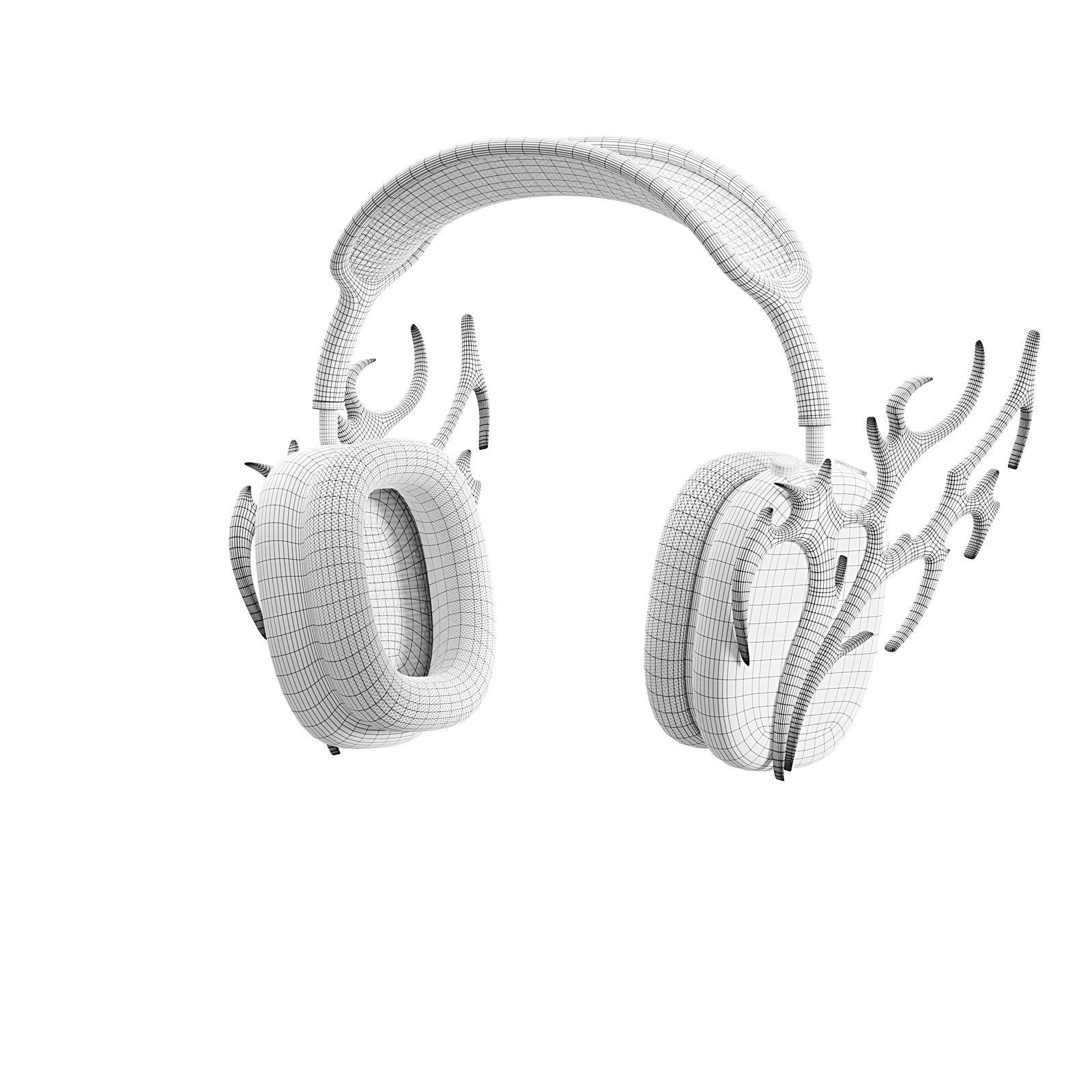 Headphone Chrome Heart Silver - Streetwear | WOLVES STUDIO