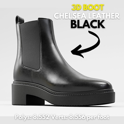 Boot Chelsea Leather Black | WOLVES STUDIO