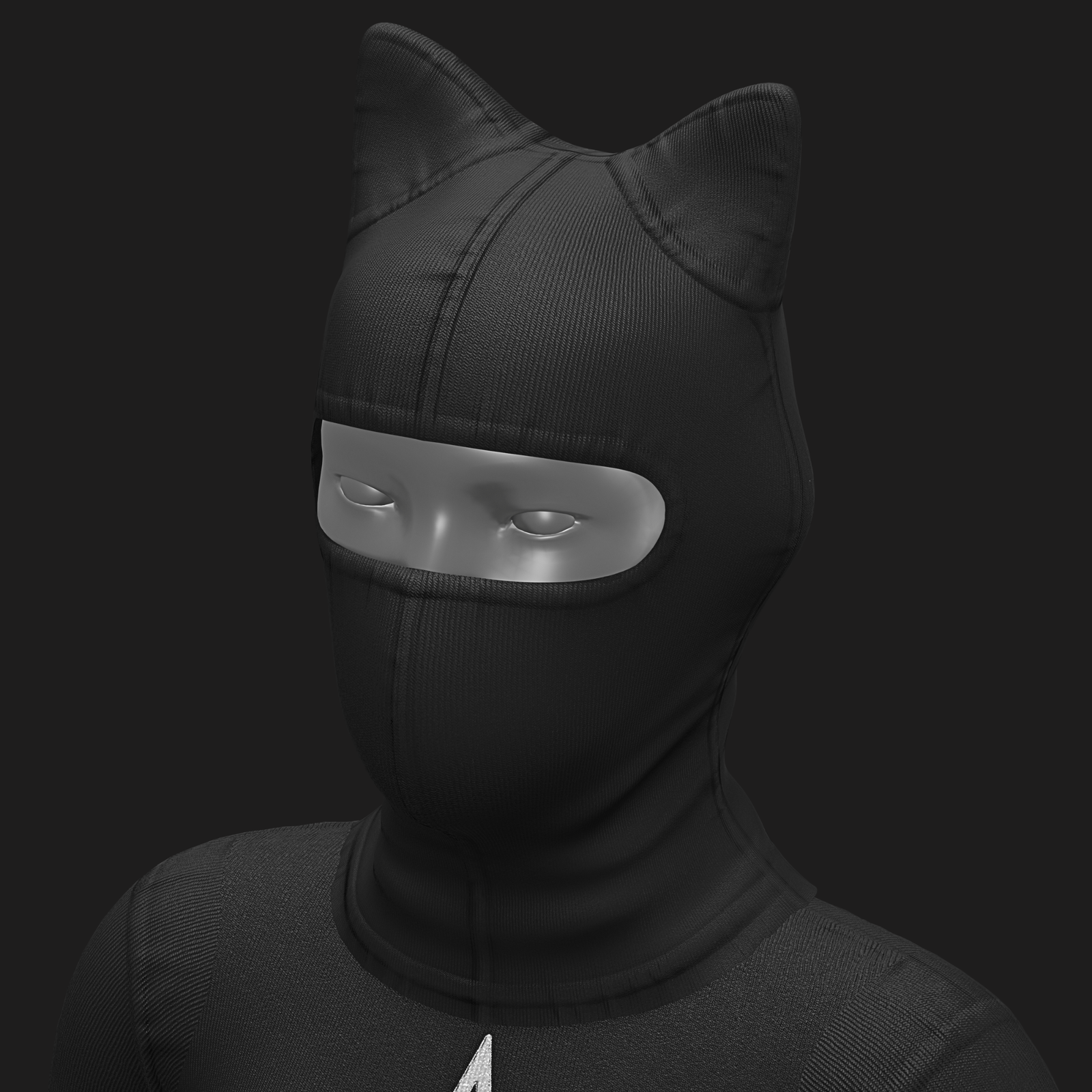 Black Cat Set VRChat - Pentagram-Cross | Beanie-Blouse-Skirt | WOLVES STUDIO