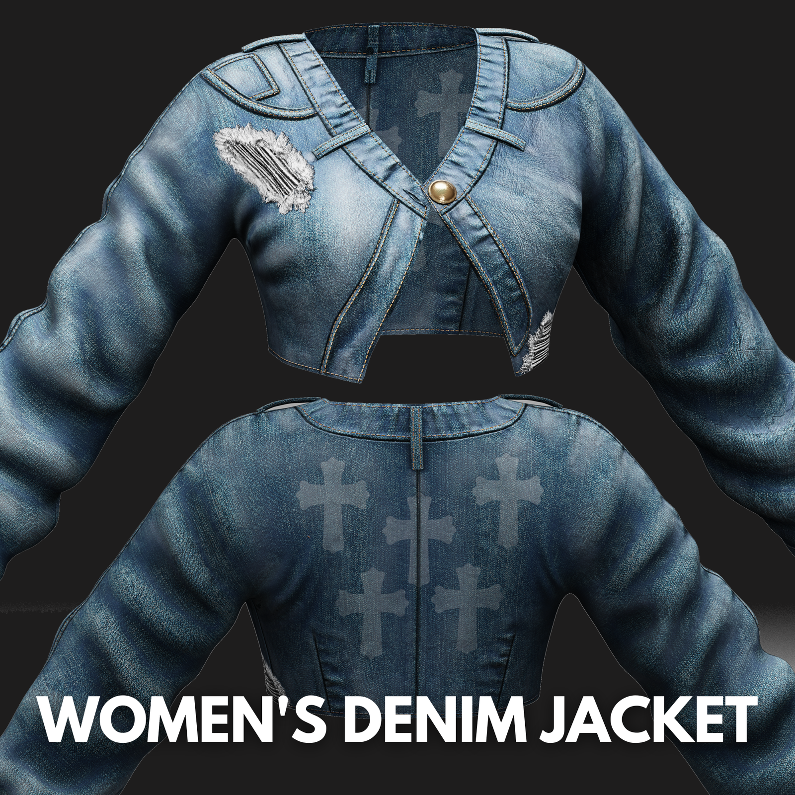 WOMEN'S DENIM JACKET - 3 COLORS | WOLVES STUDIO