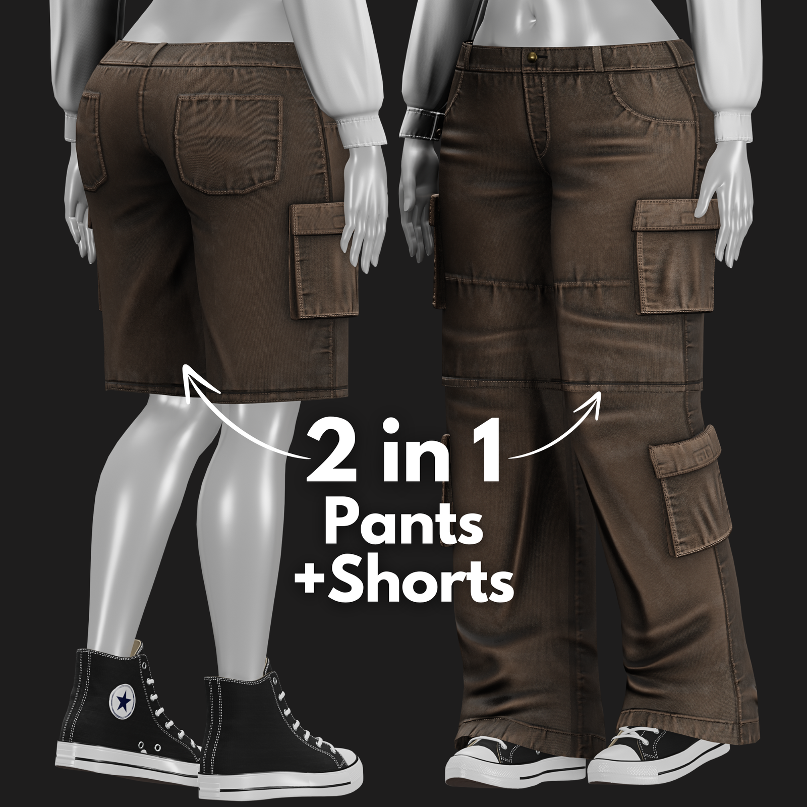 WOMEN'S Y2K 2000's Casual SET VRChat | WOLVES STUDIO