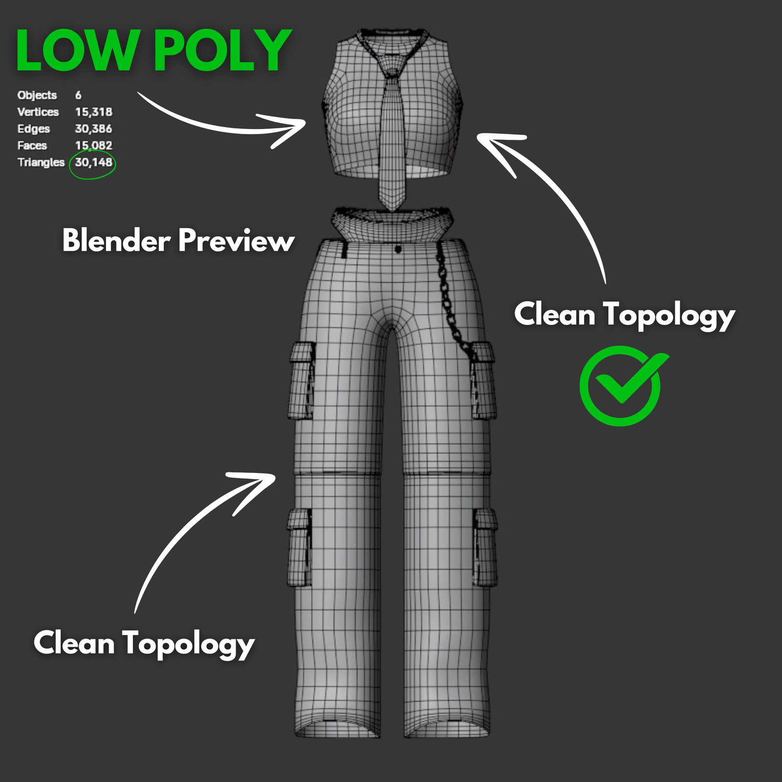 WOMEN'S Y2K 2000's Casual SET 2 VRChat | WOLVES STUDIO