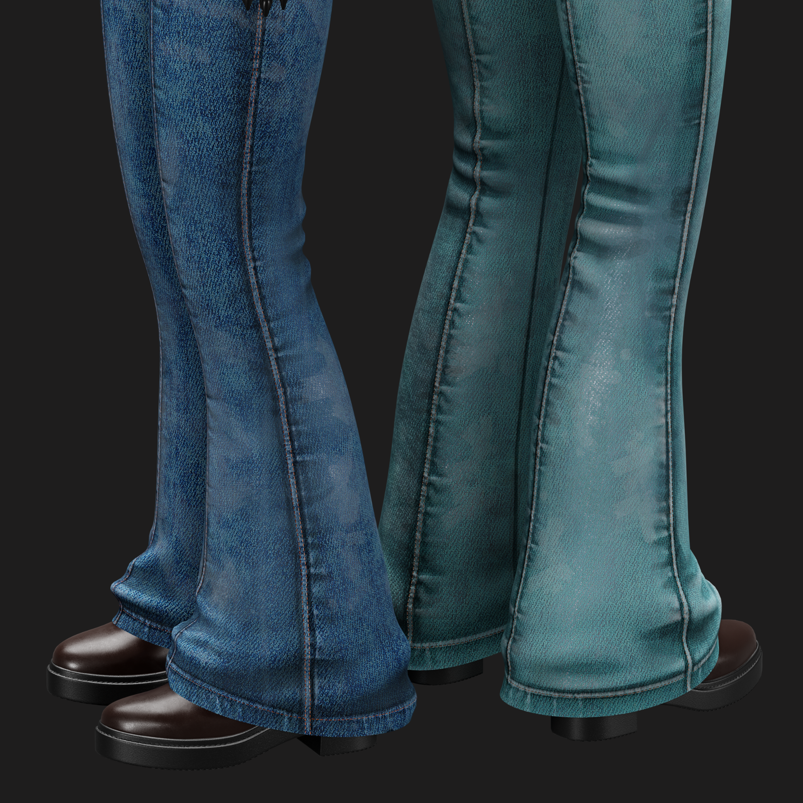 WOMEN'S COWGIRL SET VRChat - Denim Vest + Pants | WOLVES STUDIO