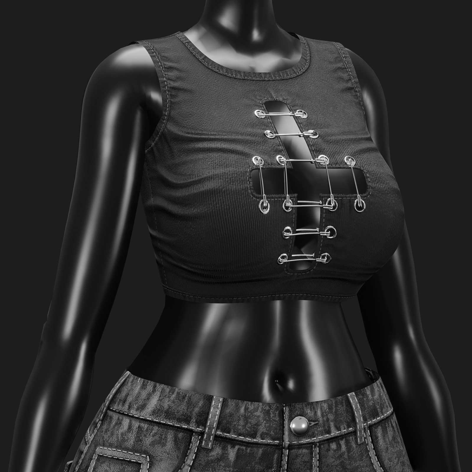 WOMEN'S Y2K 2000's SET VRChat - Cargo Pants + T-Shirt | WOLVES STUDIO