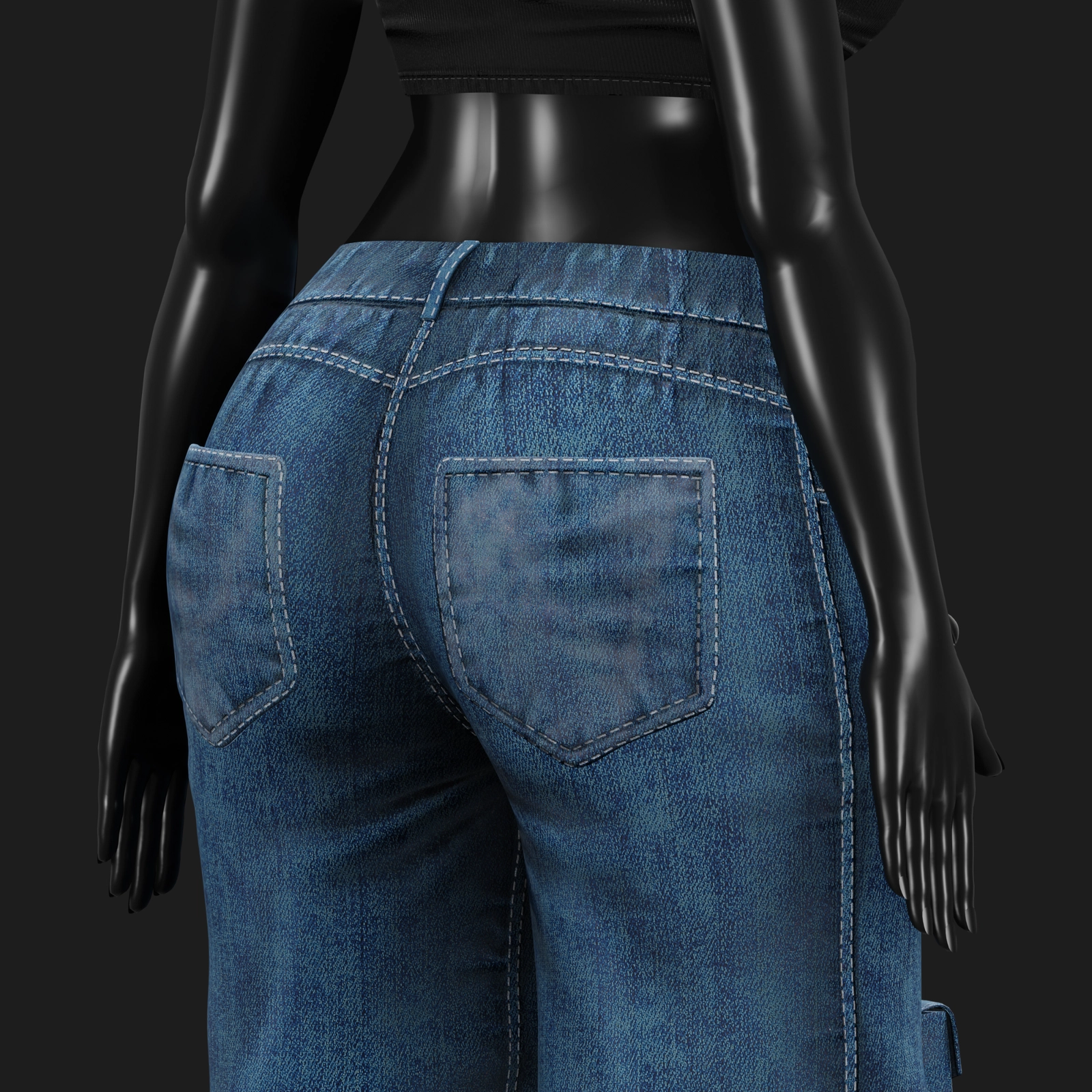 WOMEN'S Y2K 2000's SET VRChat - Cargo Pants + T-Shirt | WOLVES STUDIO