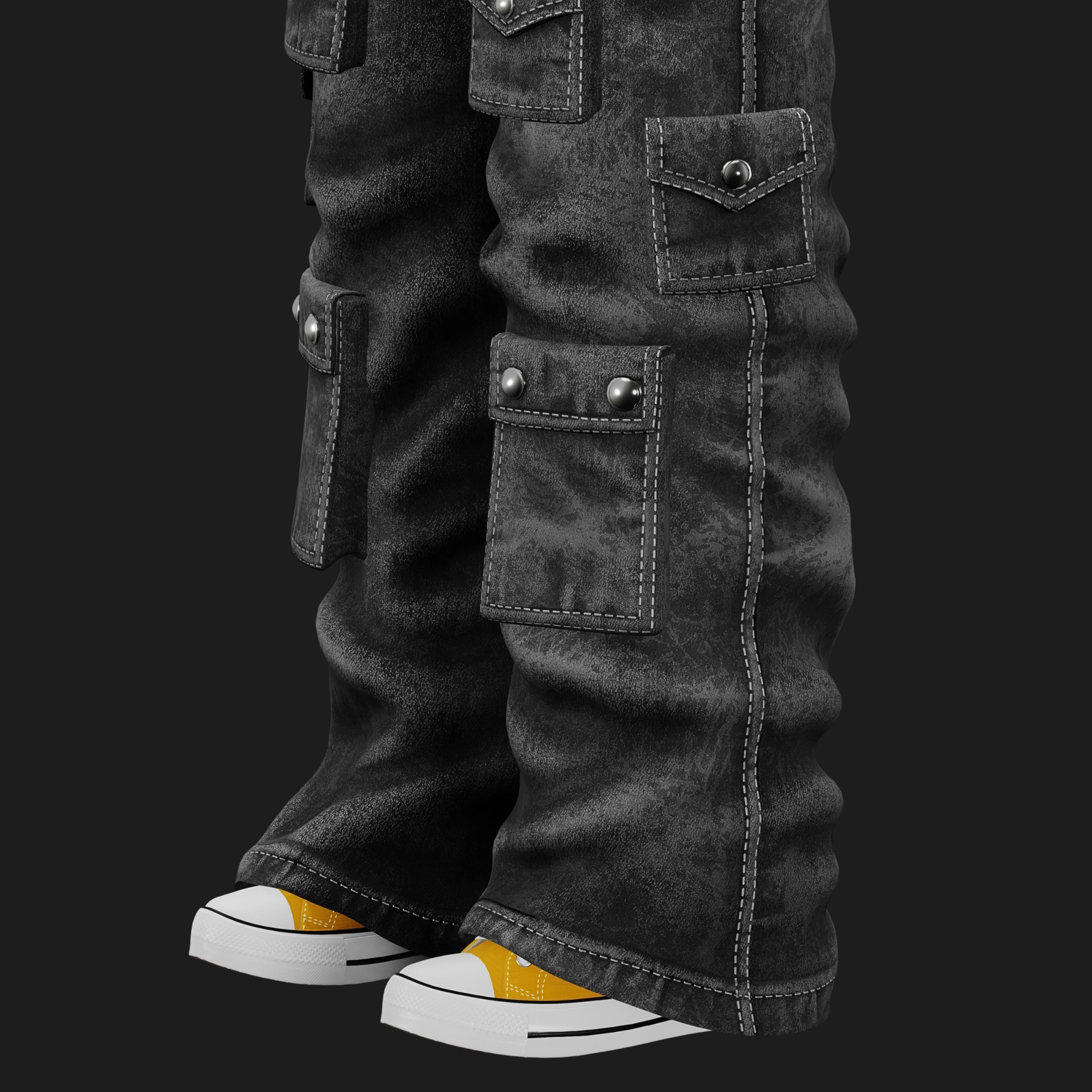 WOMEN'S Y2K 2000's SET VRChat - Cargo Pants + T-Shirt | WOLVES STUDIO