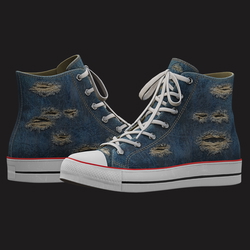 Ripped Denim Sneaker Unbranded | WOLVES STUDIO