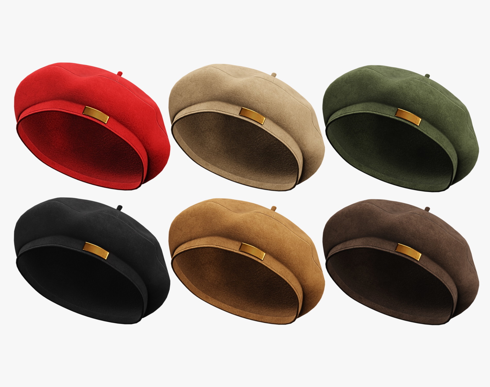 Low Poly French Beret Hat Pack | WOLVES STUDIO