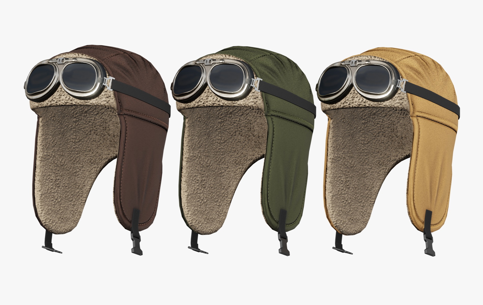 Aviator Hat with Goggles | WOLVES STUDIO