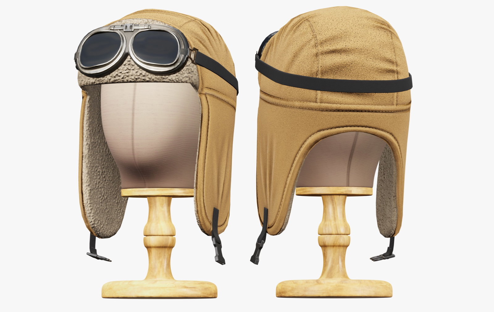 Aviator Hat with Goggles | WOLVES STUDIO