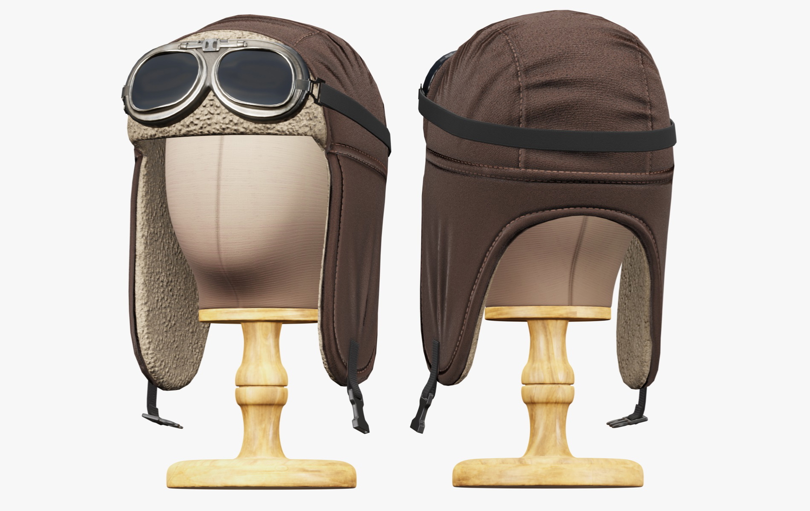 Aviator Hat with Goggles | WOLVES STUDIO