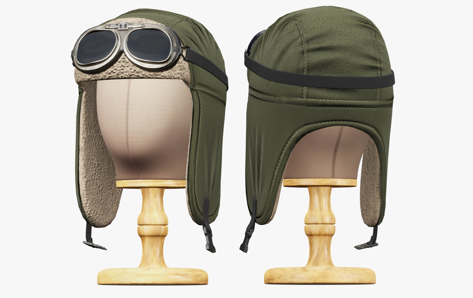 Aviator Hat with Goggles | WOLVES STUDIO