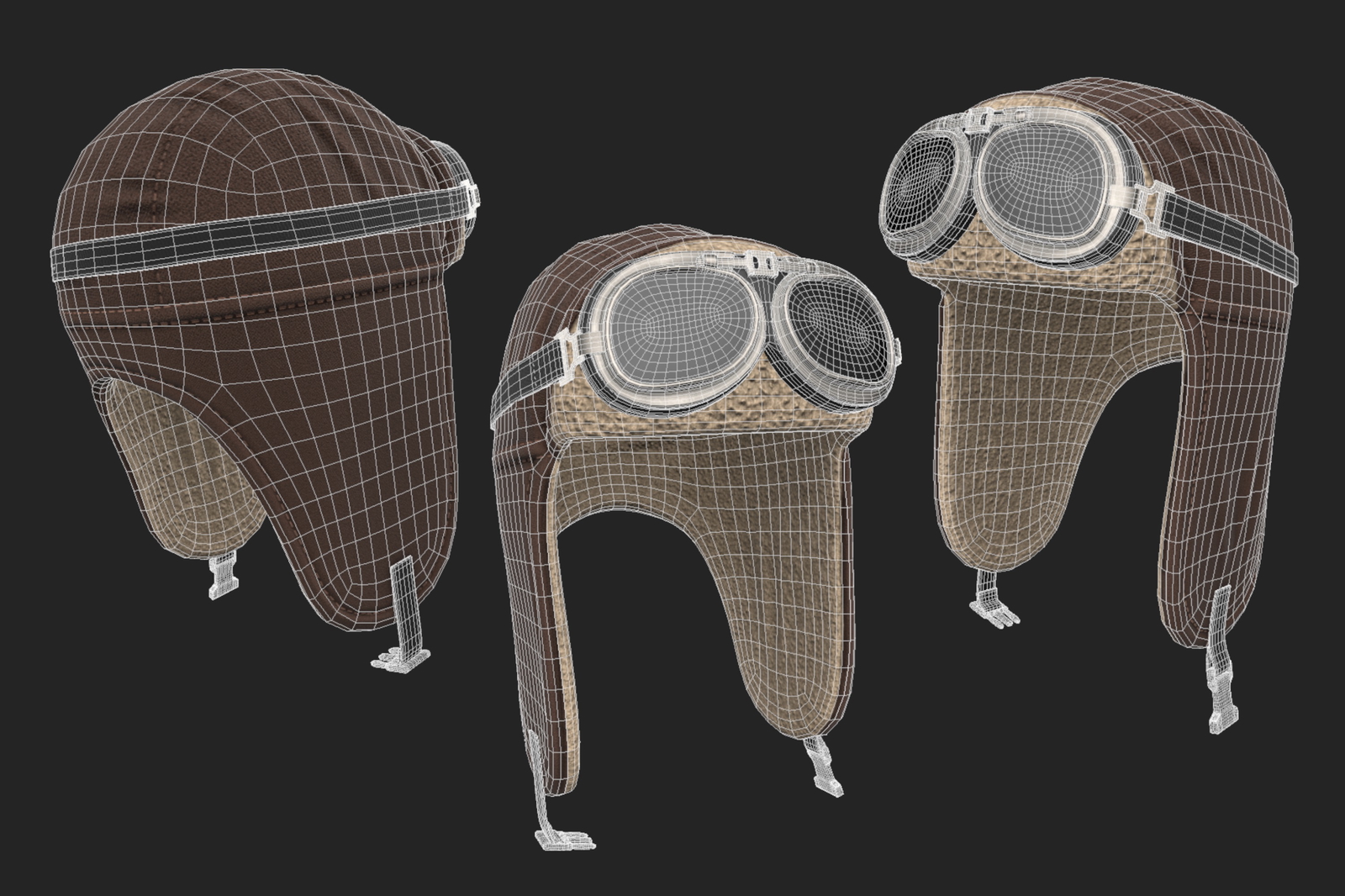 Aviator Hat with Goggles | WOLVES STUDIO
