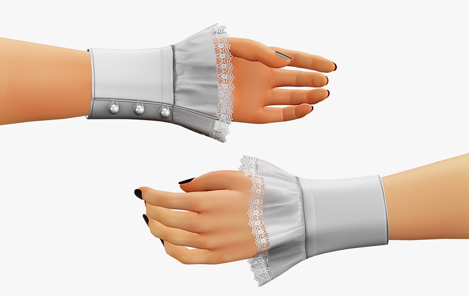 Arm Ruffled Sleeve - VRChat | WOLVES STUDIO