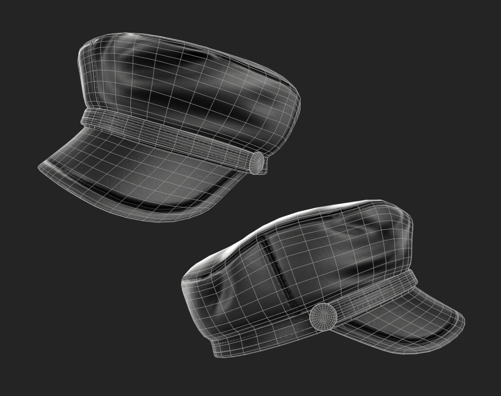 Newsboy Cap PBR Low Poly | WOLVES STUDIO