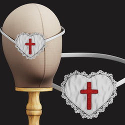 Eye Patch Heart with Cross | WOLVES STUDIO