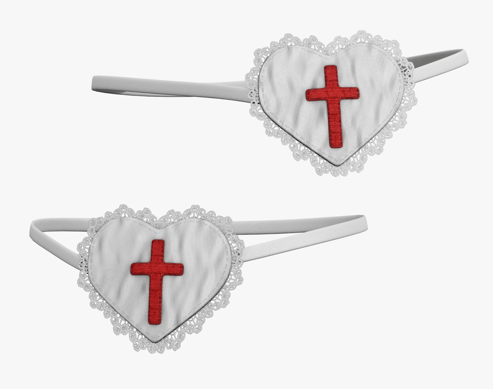 Eye Patch Heart with Cross | WOLVES STUDIO