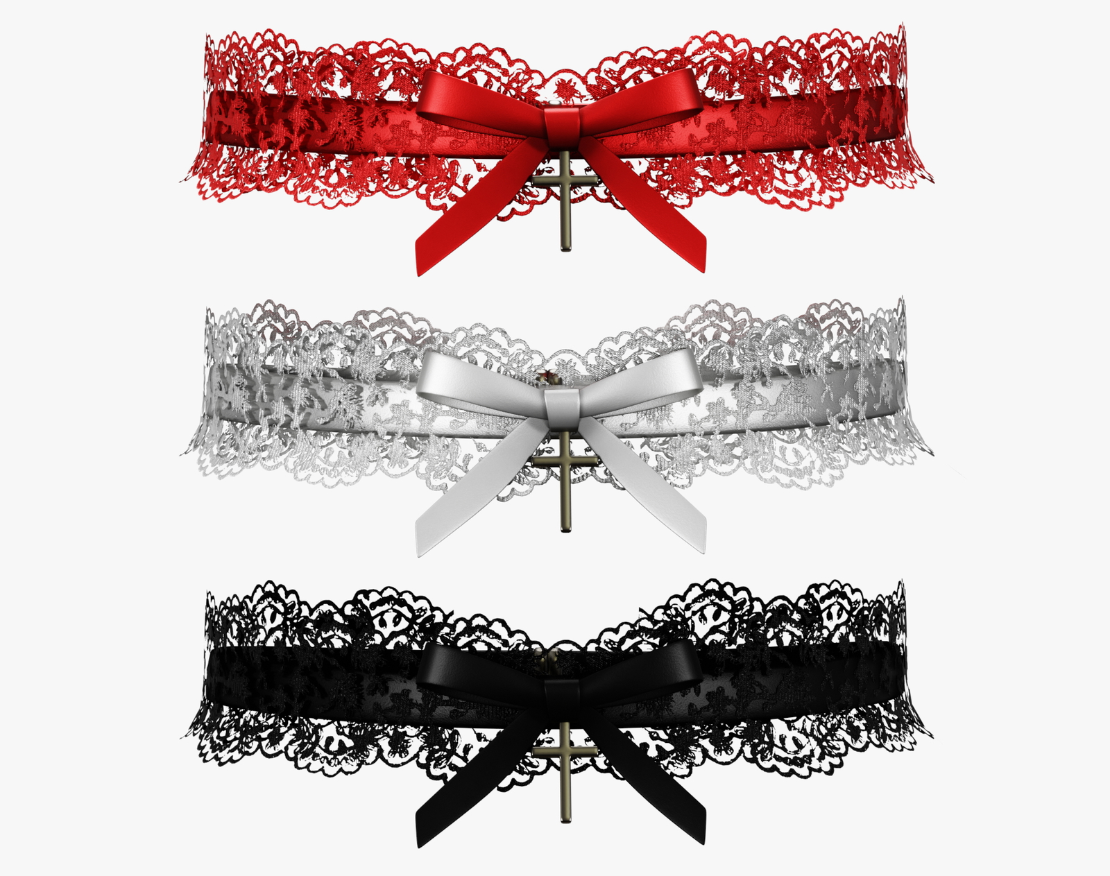 Lace Choker Pack 3 in 1 | WOLVES STUDIO