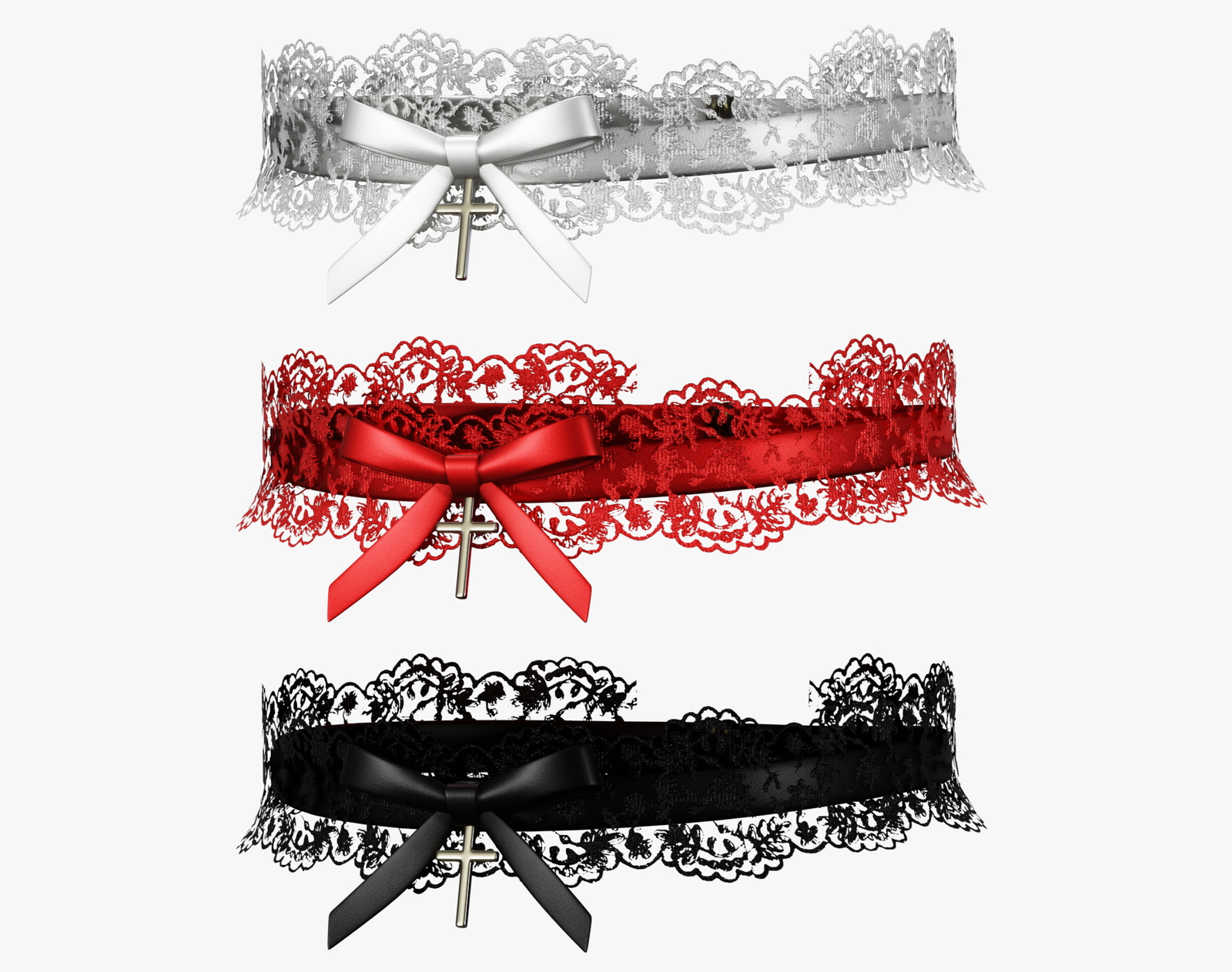 Lace Choker Pack 3 in 1 | WOLVES STUDIO