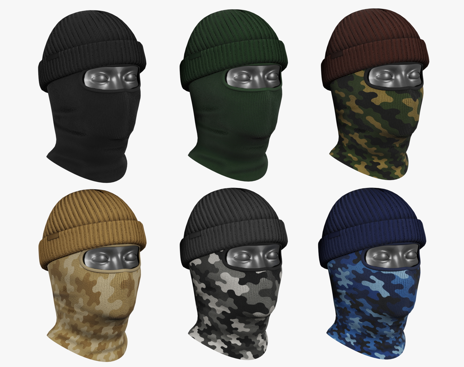 Beanie + Balaclava Pack 6 in 1 | WOLVES STUDIO