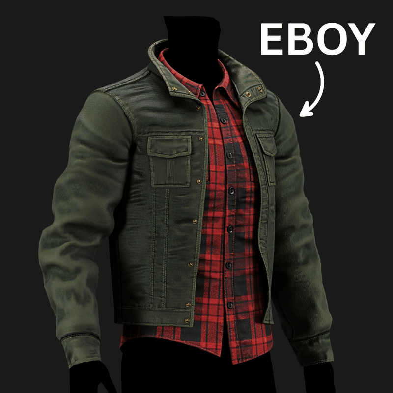 3D Jacket + Flannel Plaid Shirt Casual Clothing - EBOY Pack | WOLVES STUDIO