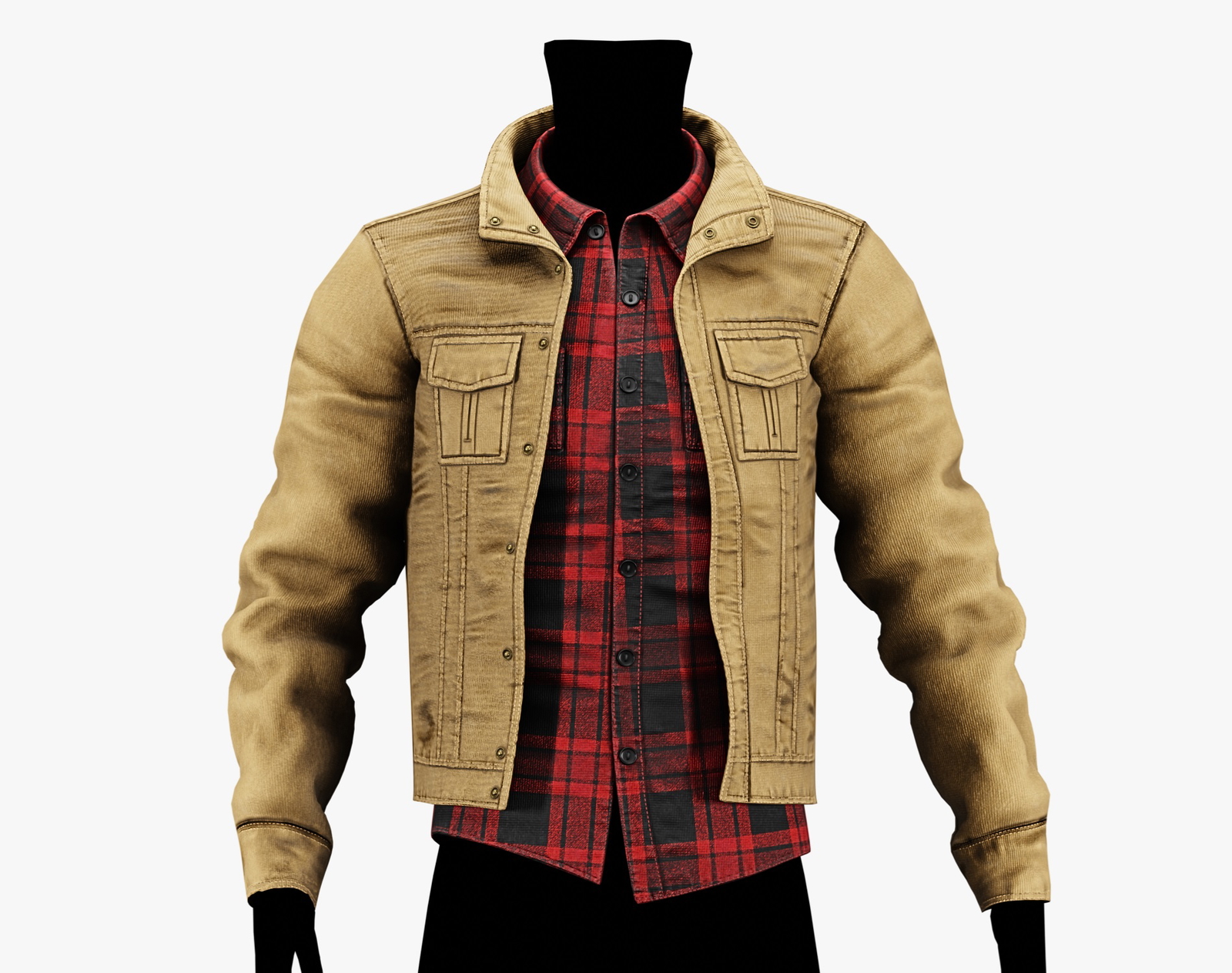 3D Jacket + Flannel Plaid Shirt Casual Clothing - EBOY Pack | WOLVES STUDIO