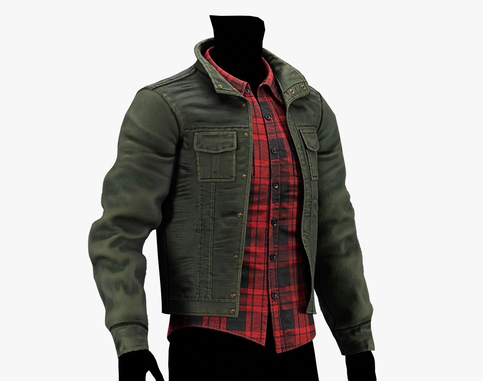 3D Jacket + Flannel Plaid Shirt Casual Clothing - EBOY Pack | WOLVES STUDIO