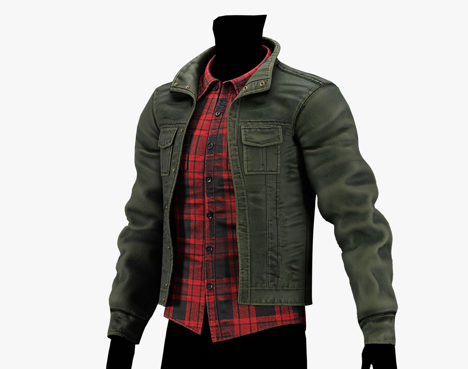 3D Jacket + Flannel Plaid Shirt Casual Clothing - EBOY Pack | WOLVES STUDIO