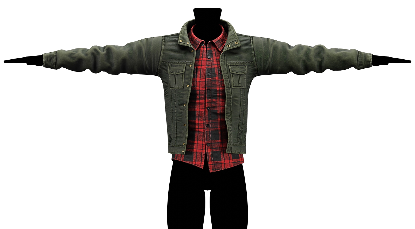 3D Jacket + Flannel Plaid Shirt Casual Clothing - EBOY Pack | WOLVES STUDIO