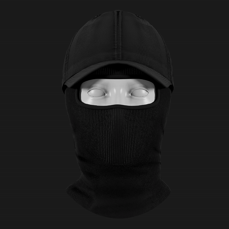 Balaclava + Baseball Cap Black | WOLVES STUDIO