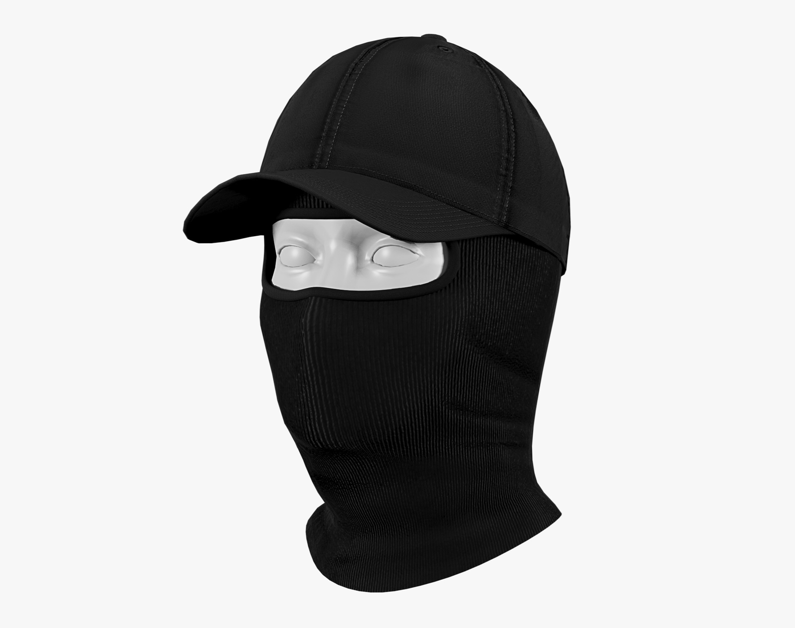 Balaclava + Baseball Cap Black | WOLVES STUDIO