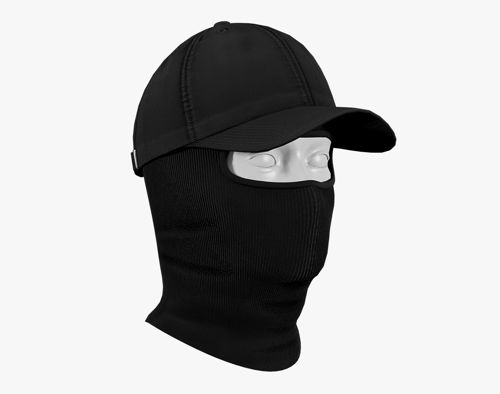 Balaclava + Baseball Cap Black | WOLVES STUDIO